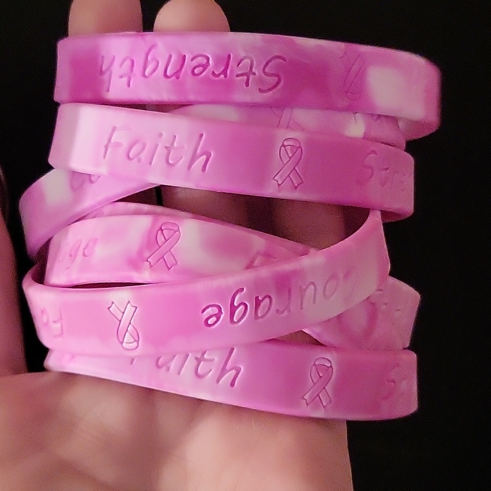3 BREAST CANCER AWARENESS BRACLETS